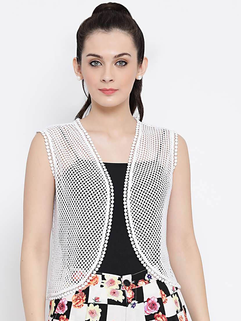 sleeveless crochet shrug