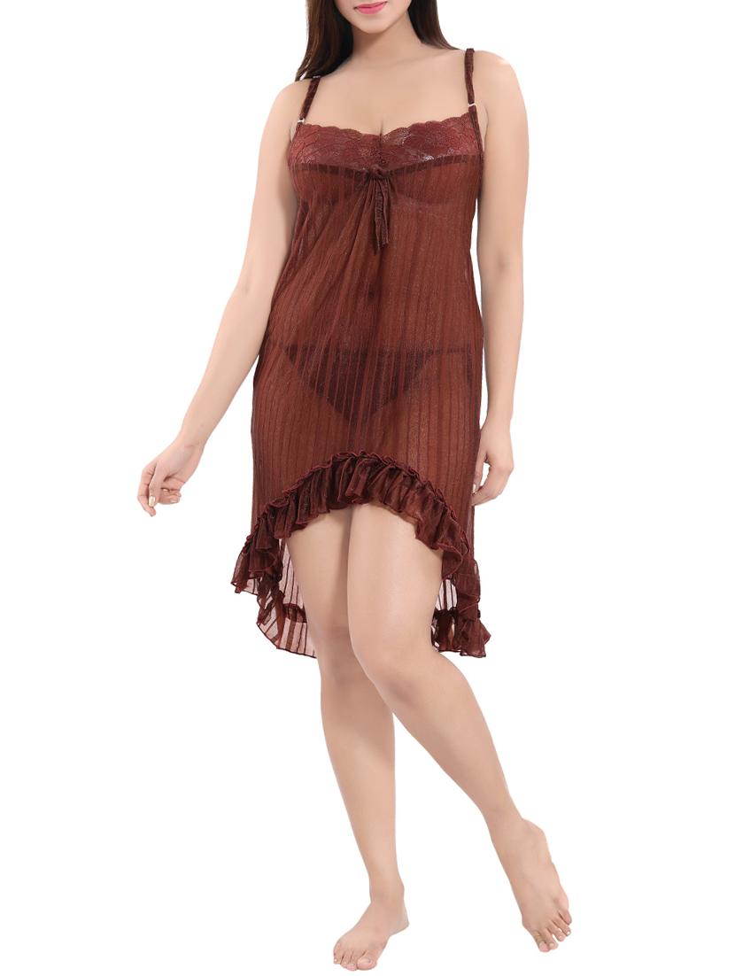 high detail high low babydoll with panty - 16098327 -  Zoom Image - 0