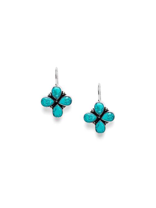 green metal drop earring - 16100719 -  Standard Image - 0
