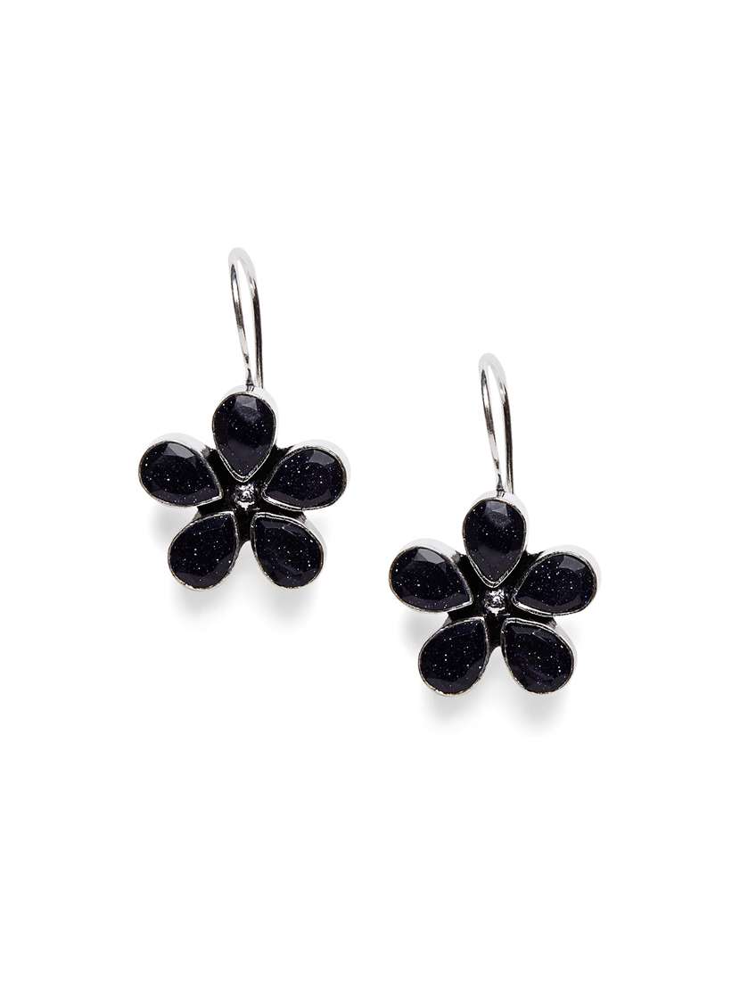 black metal drop earring - 16100889 - Zoom Image - 0