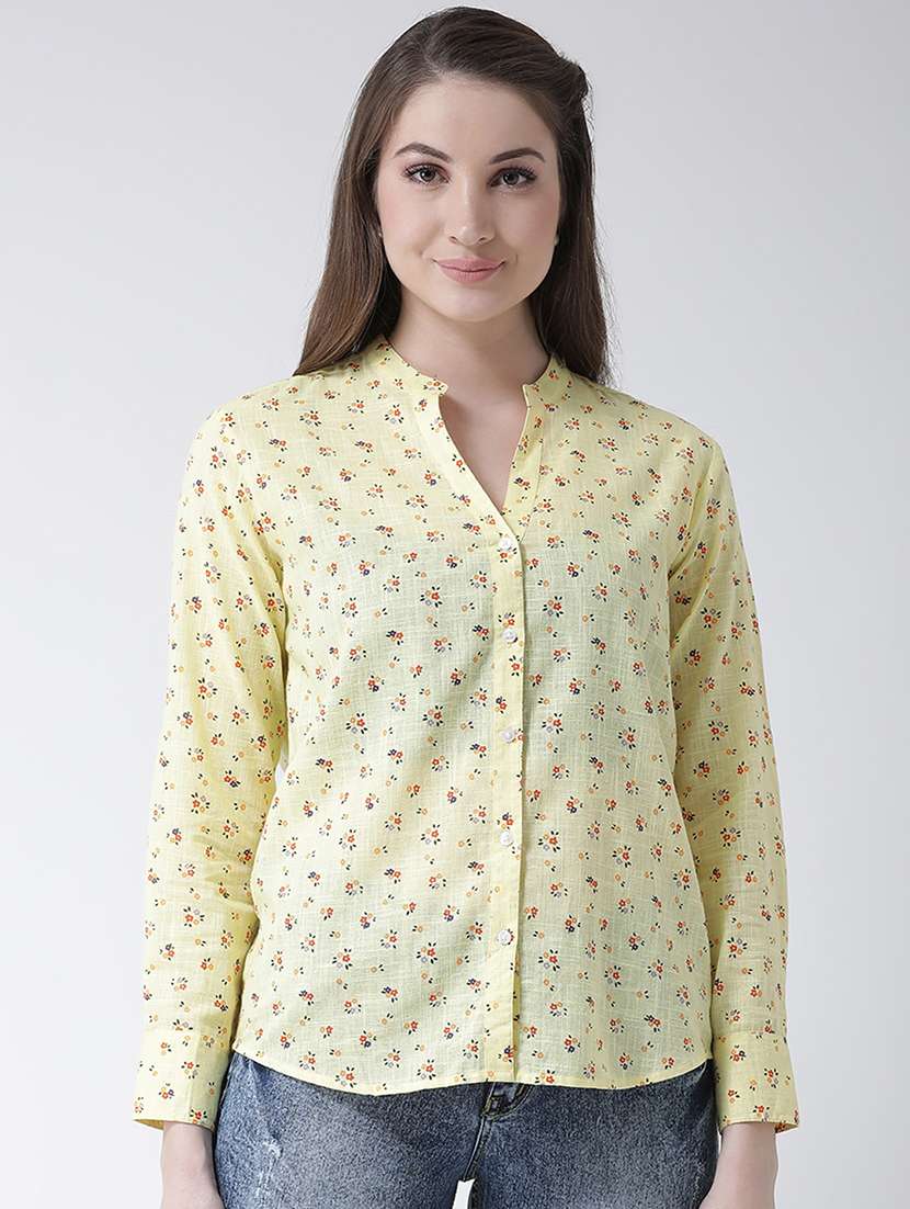 mandarin neck floral shirt 