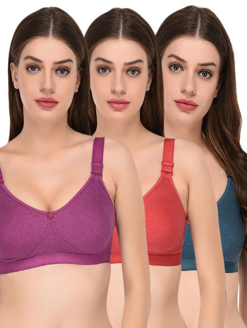 set of 3 floral patch bras - 16103794 -  Standard Image - 0