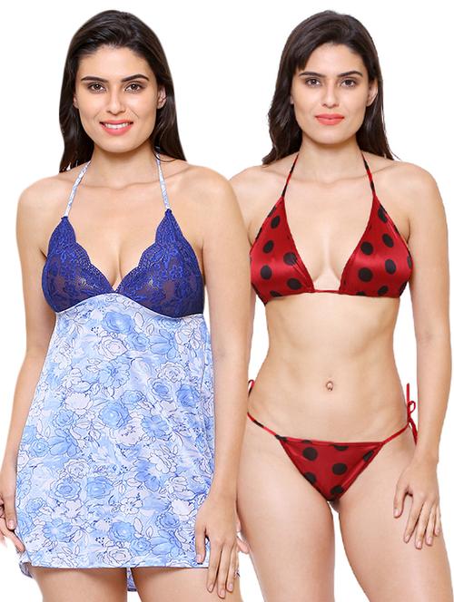 halter neck nightwear set - 16104434 -  Standard Image - 0