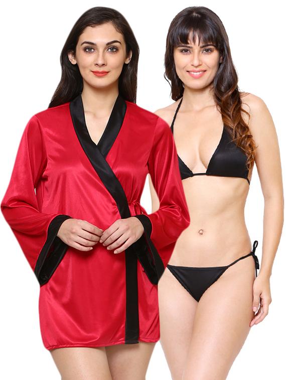 sleepwear robe and bikini set - 16104448 - Zoom Image - 0