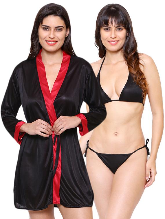 sleepwear robe and bikini set - 16104451 - Zoom Image - 0