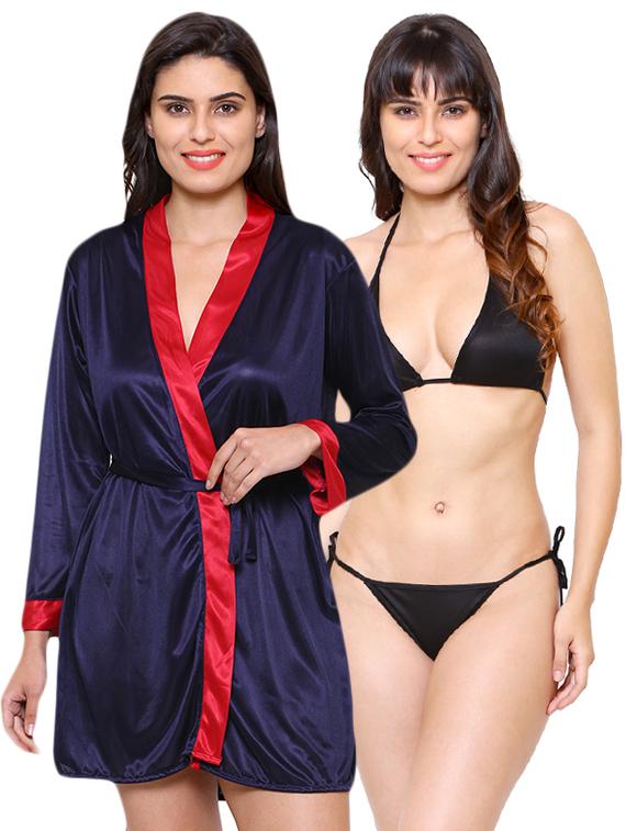 sleepwear robe and bikini set - 16104454 - Zoom Image - 0