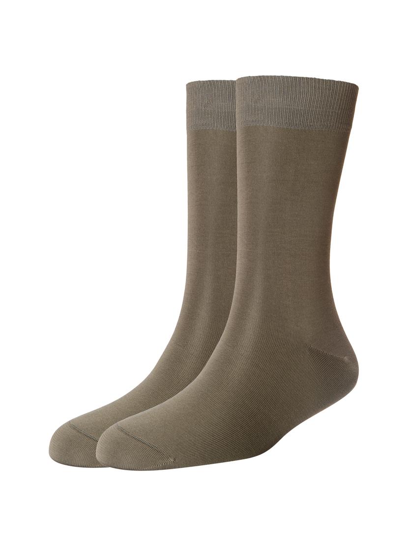 brown cotton above ankle length sock - 16105665 - Zoom Image - 0