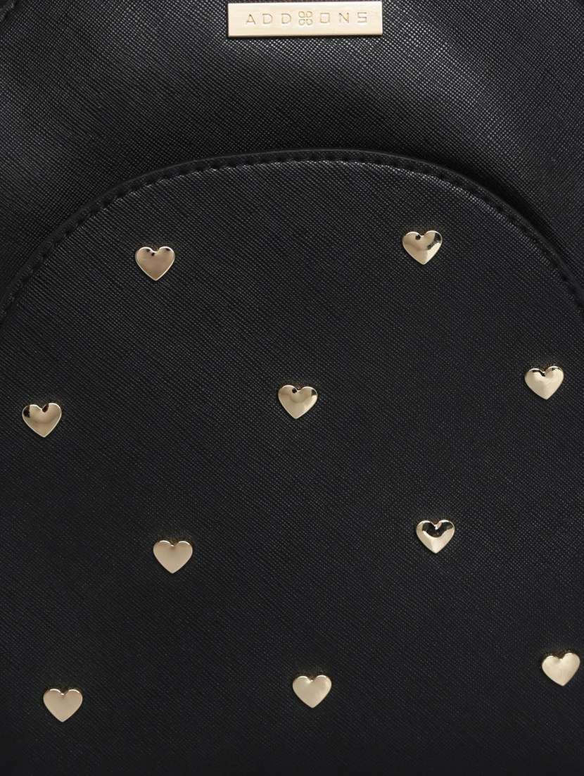 black leatherette (pu) fashion backpack - 16105976 -  Standard Image - 3