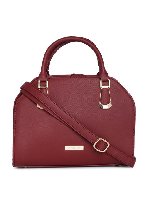 red leatherette (pu) fashion satchel - 16106015 -  Standard Image - 0