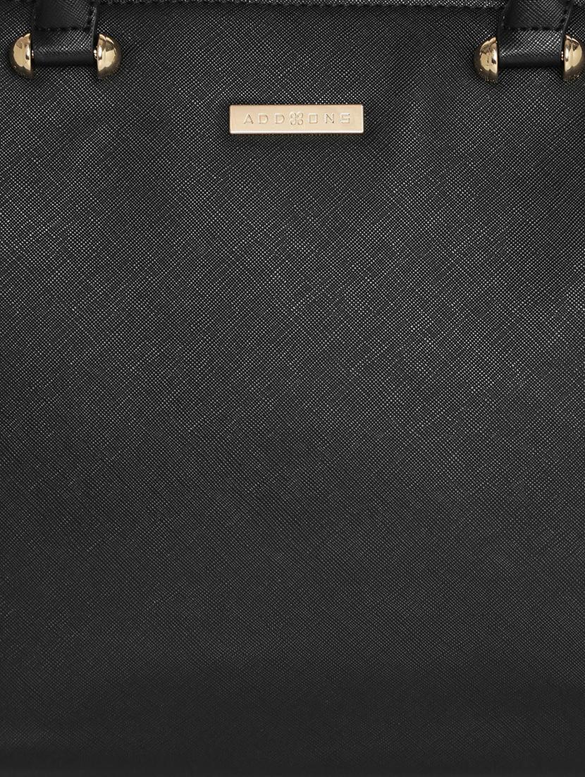 black leatherette (pu) regular tote - 16106331 - Standard Image - 3