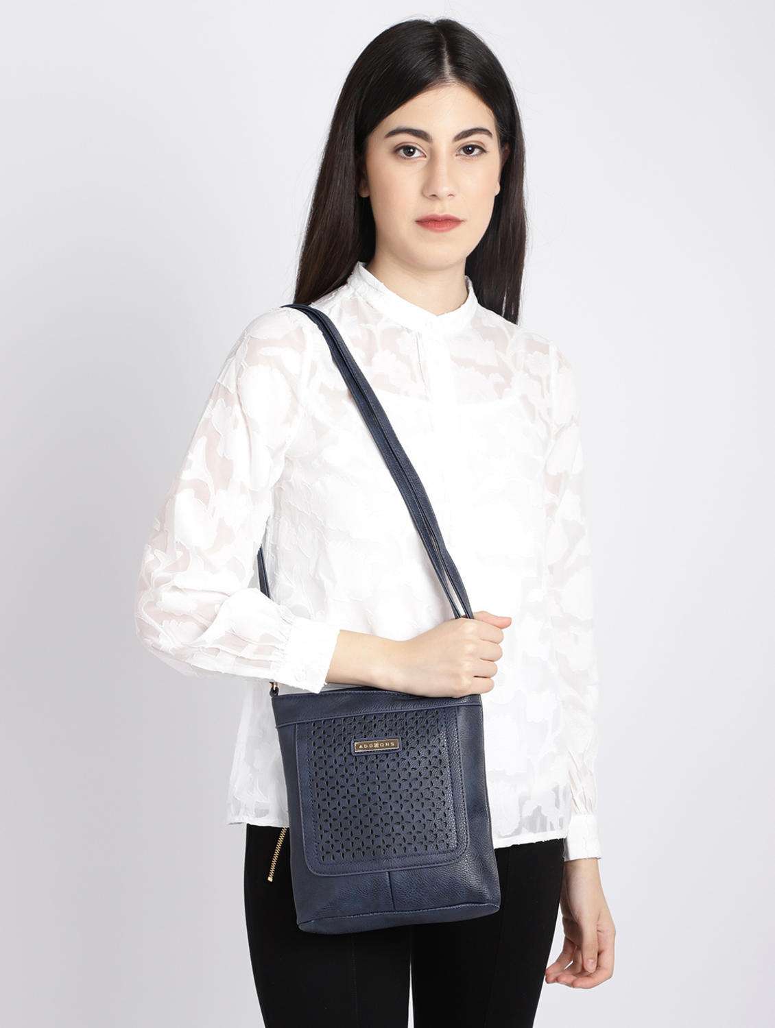 blue leatherette (pu) sling bag - 16106348 -  Standard Image - 5