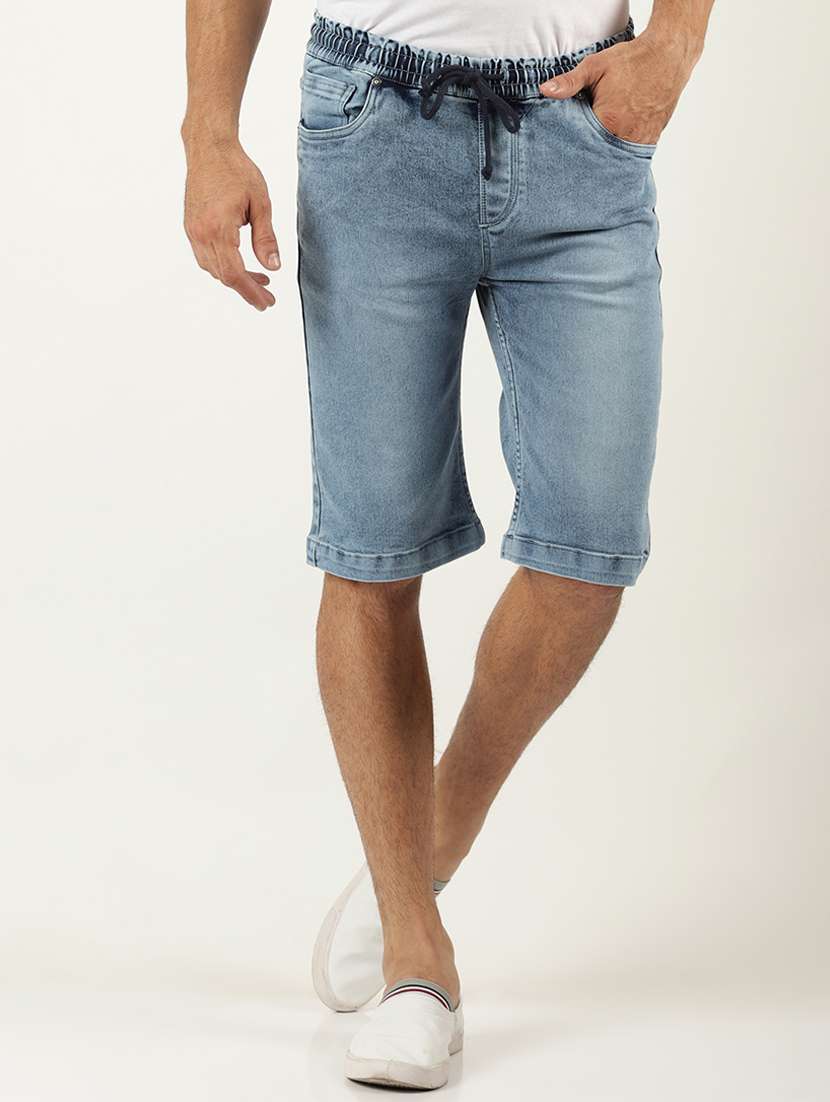 blue denim shorts