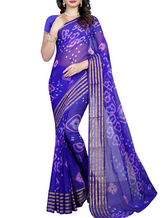 bandhani tie & dye saree with blouse