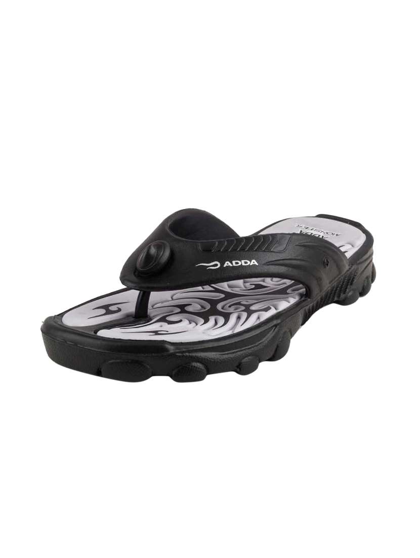 Buy online Grey Leatherette Toe Separator Flip Flops from Slippers
