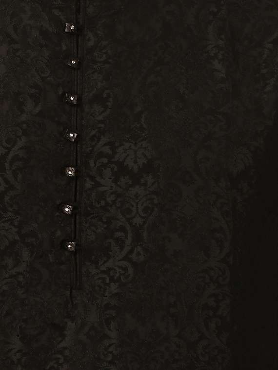 black silk blend dhoti kurta set - 16114983 - Standard Image - 3