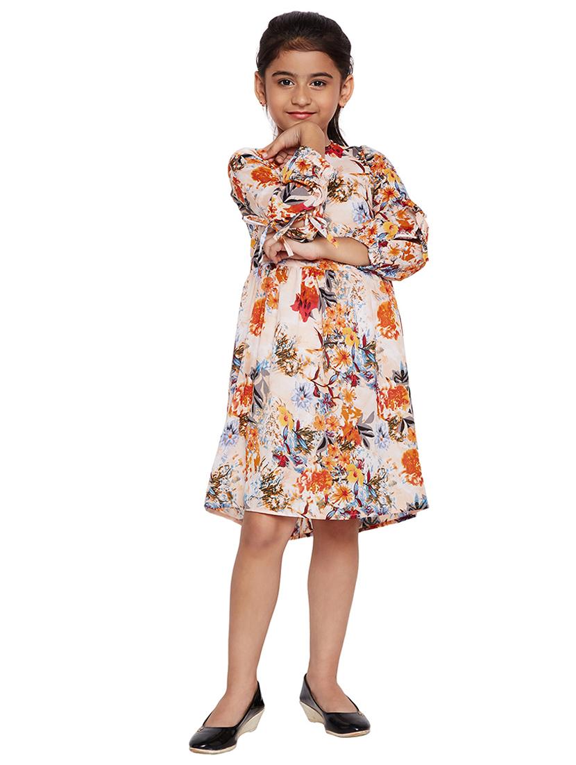 multi colored polyester frock - 16120368 - Standard Image - 3