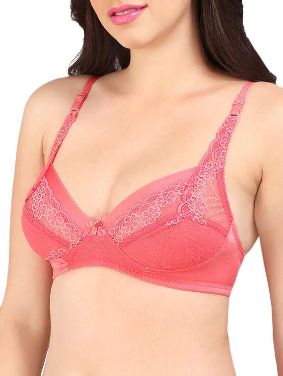 lace detail t-shirt bra - 16120407 - Zoom Image - 0