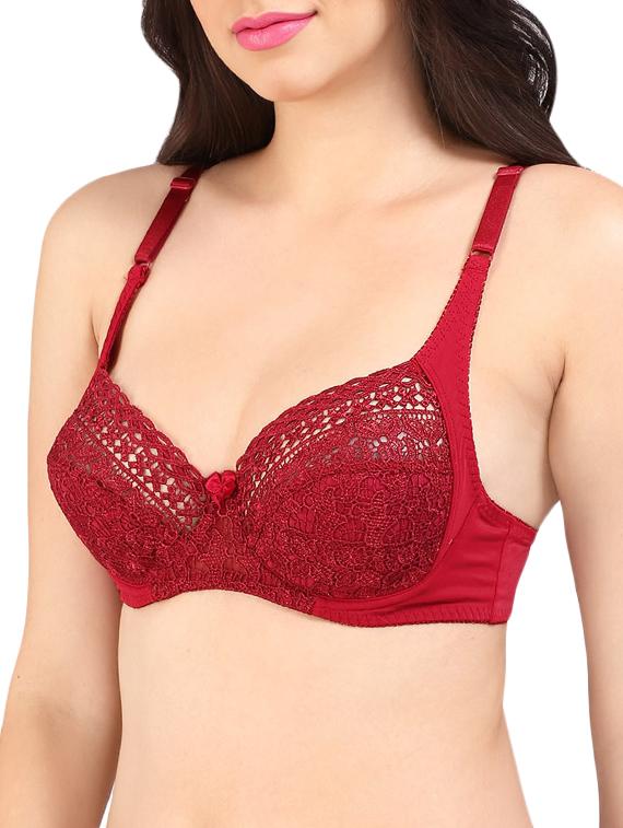 bow patch laced bra - 16120419 - Zoom Image - 0