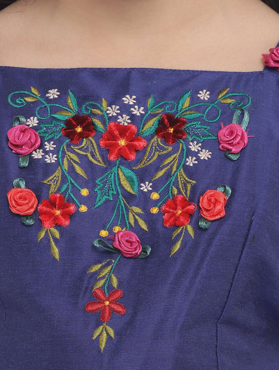 blue cotton frock - 16120587 -  Standard Image - 3