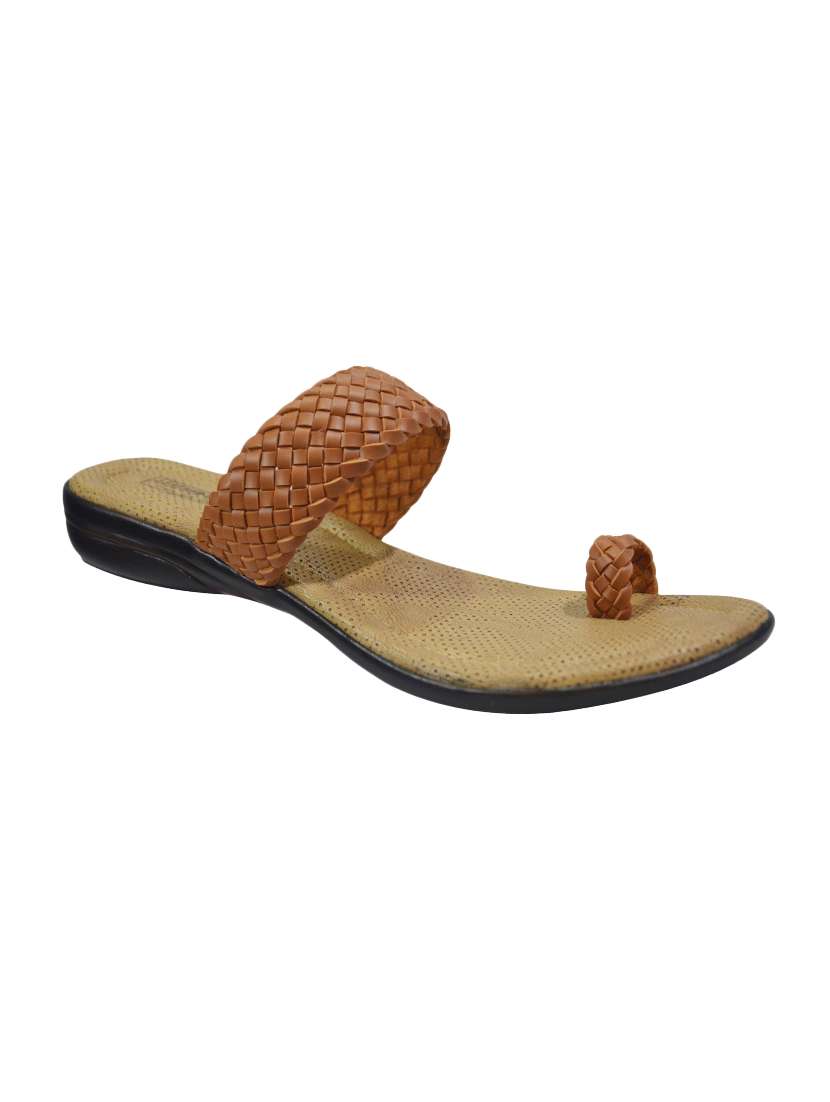tan one toe sandals