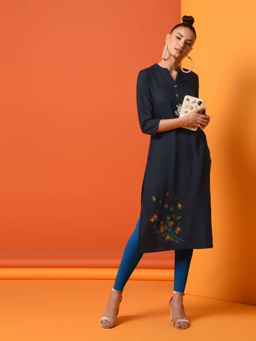 women's straight kurta - 16124512 - Standard Image - 0