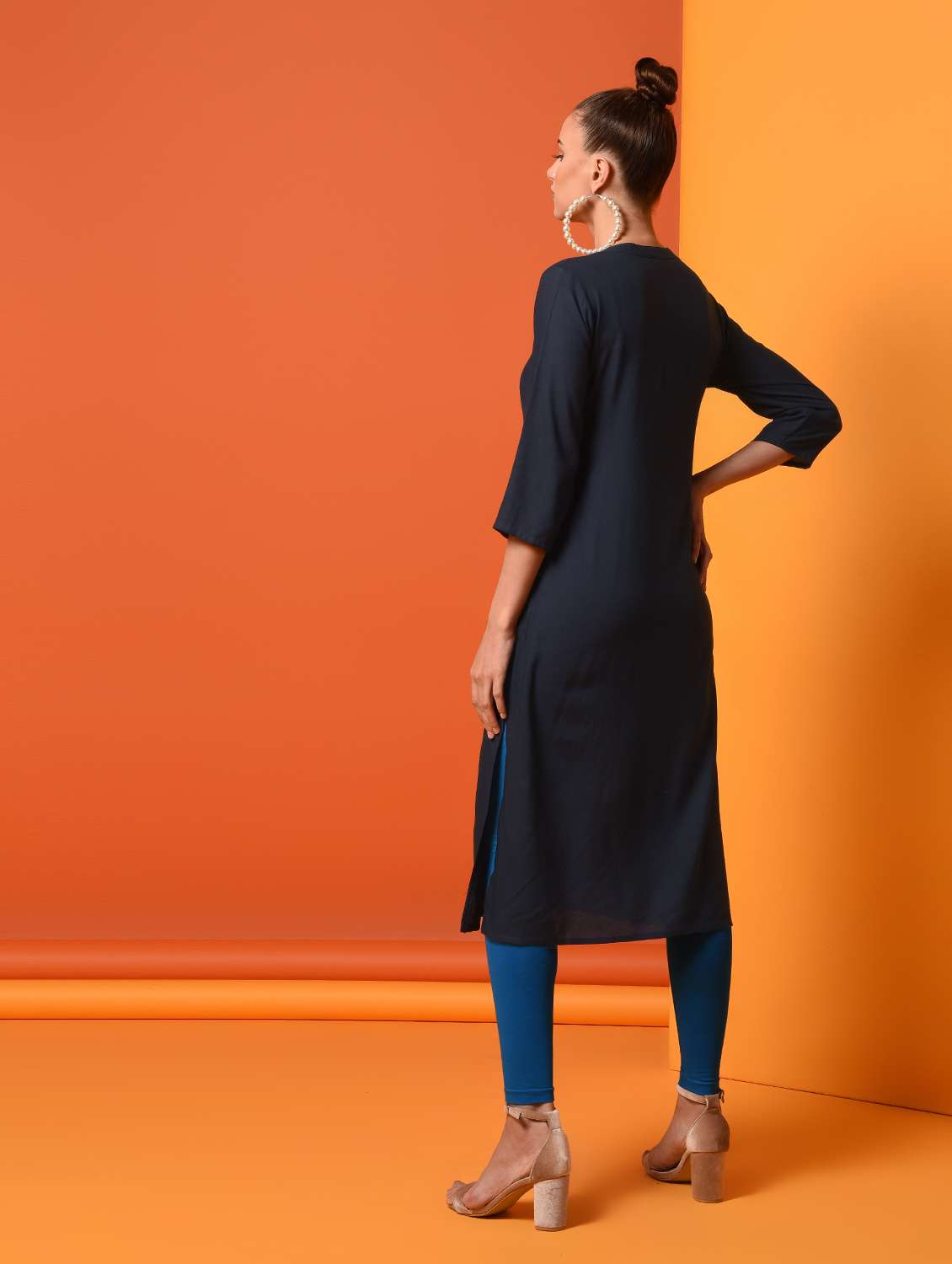 women's straight kurta - 16124512 - Standard Image - 3