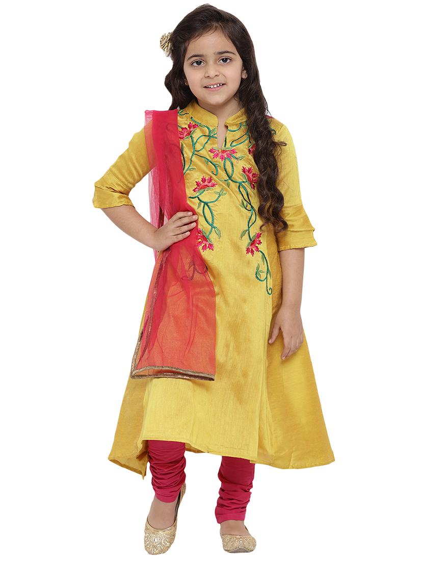 yellow cotton suit set - 16128729 - Standard Image - 3
