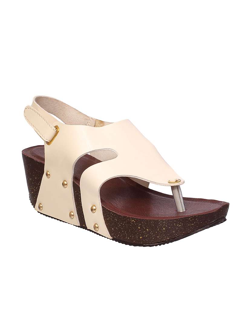 beige back strap wedges