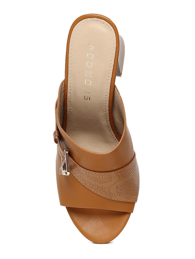 tan pu mules sandals - 16129905 - Standard Image - 3