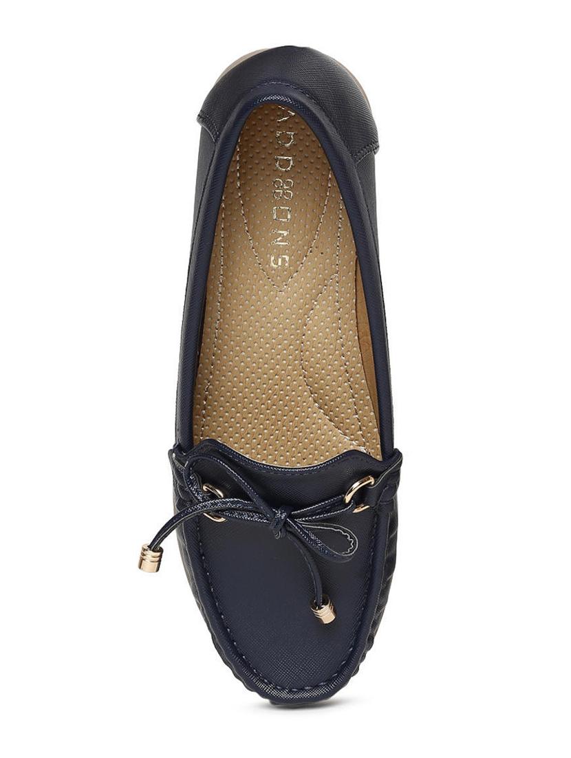 navy pu slip on loafers - 16130016 - Standard Image - 3