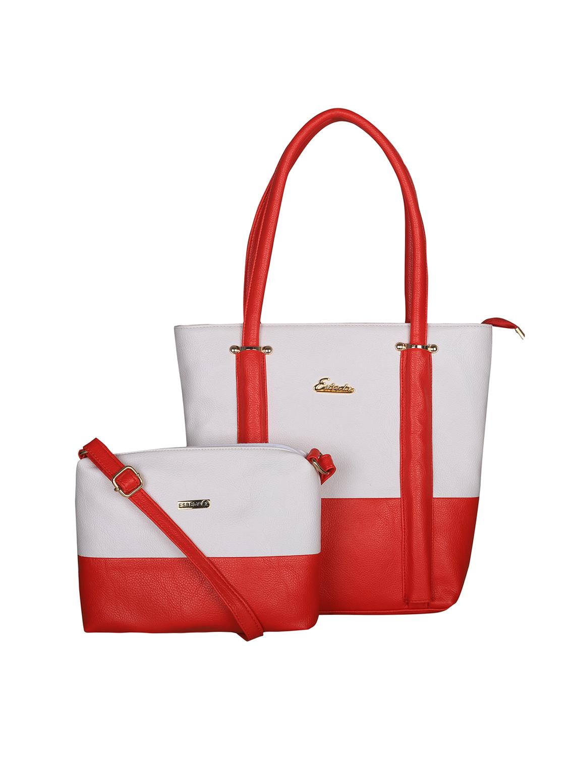 red leatherette (pu) regular handbag and sling bag combo - 16131463 - Zoom Image - 0