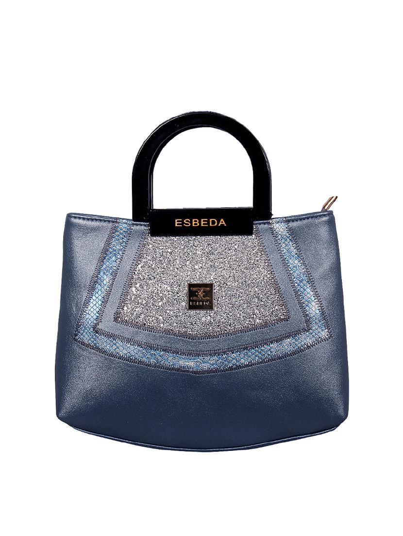 blue leatherette (pu) handbag - 16131470 - Zoom Image - 0