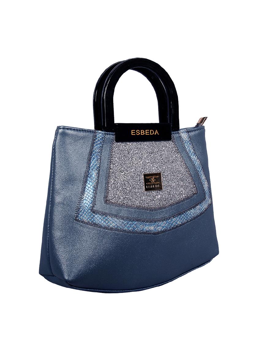 blue leatherette (pu) handbag - 16131470 - Standard Image - 3