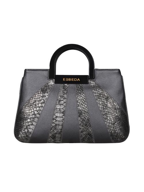 grey leatherette (pu) handbag - 16131477 -  Standard Image - 0