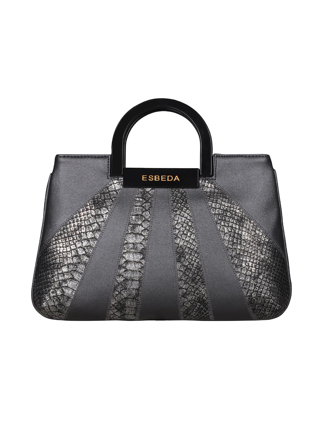 grey leatherette (pu) handbag - 16131477 -  Zoom Image - 0