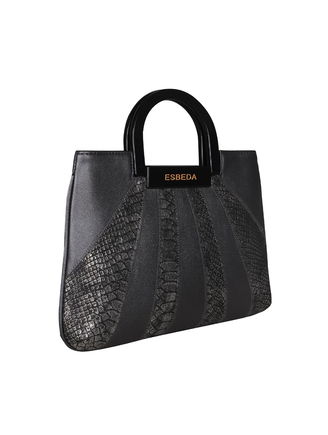 grey leatherette (pu) handbag - 16131477 - Standard Image - 3