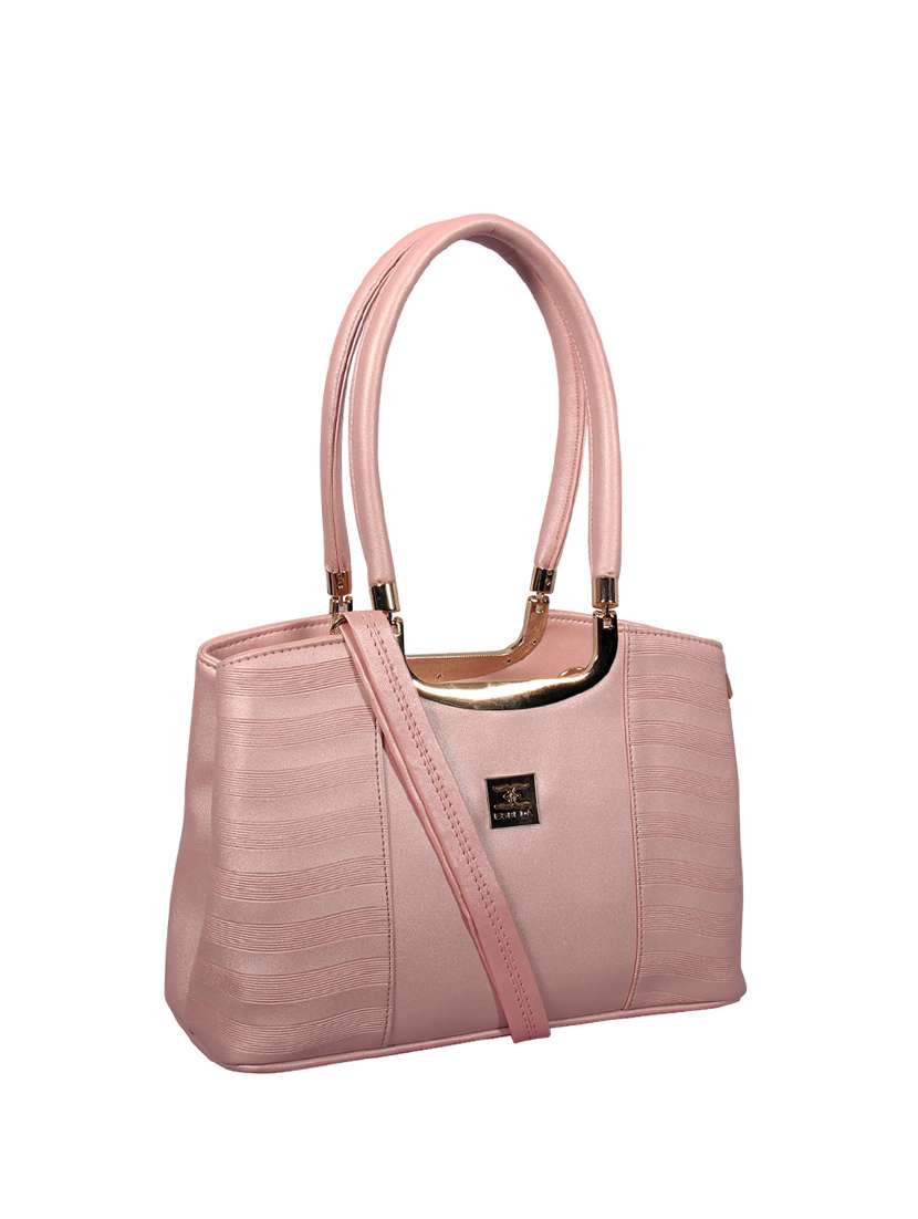 pink leatherette (pu) handbag - 16131487 -  Standard Image - 3