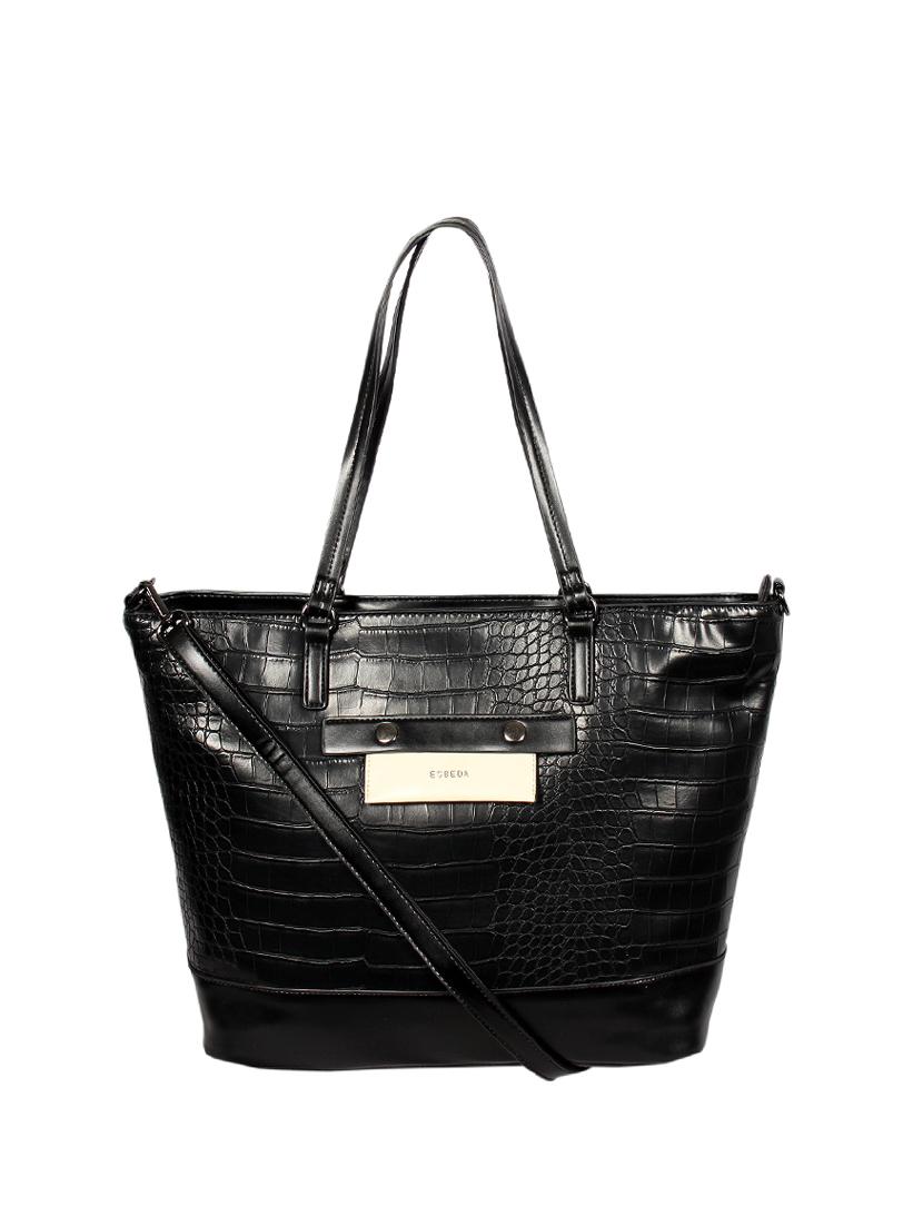 black leatherette (pu) handbag - 16131496 - Zoom Image - 0