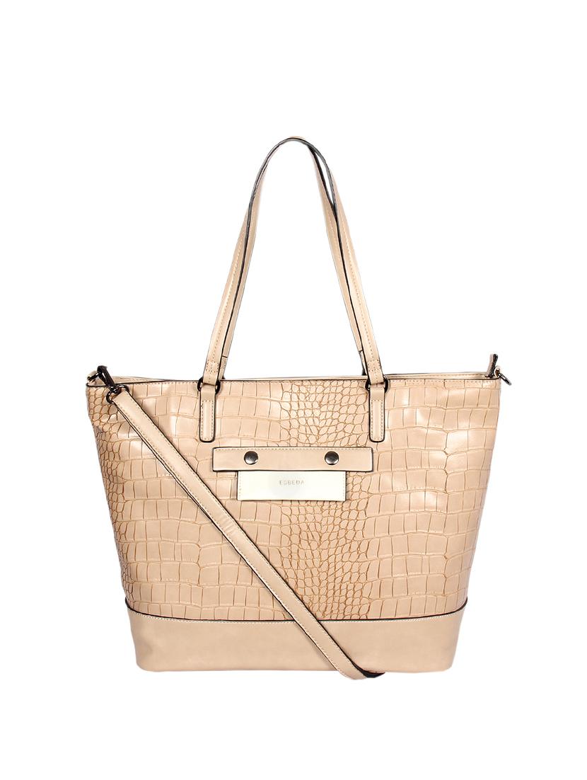 beige leatherette (pu) handbag - 16131500 - Zoom Image - 0