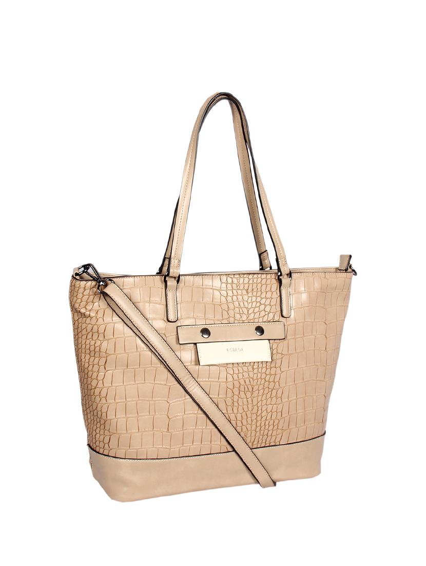 beige leatherette (pu) handbag - 16131500 - Standard Image - 3