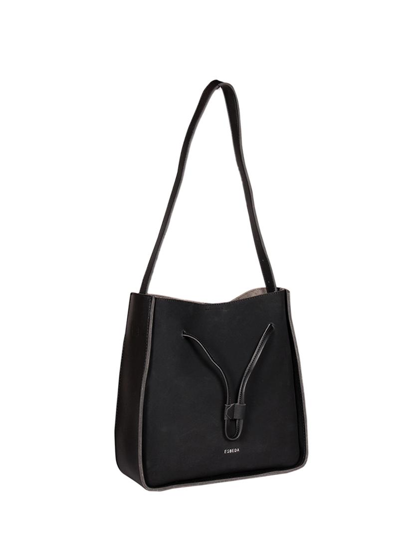 black leatherette (pu) regular tote and sling bag combo - 16131502 - Standard Image - 3