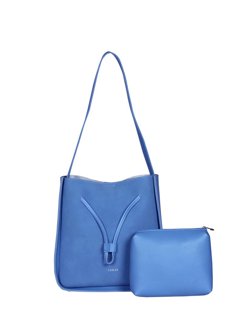 blue leatherette (pu) regular tote and sling bag combo - 16131504 - Zoom Image - 0