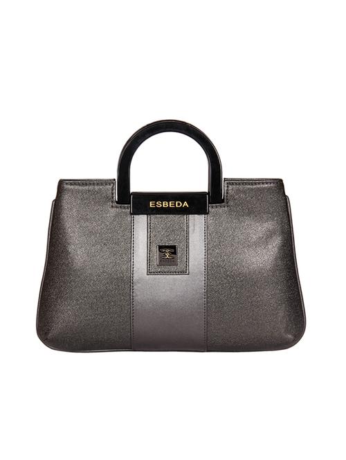 grey leatherette (pu) handbag - 16131538 -  Standard Image - 0