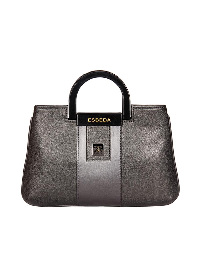 grey leatherette (pu) handbag - 16131538 -  Zoom Image - 0