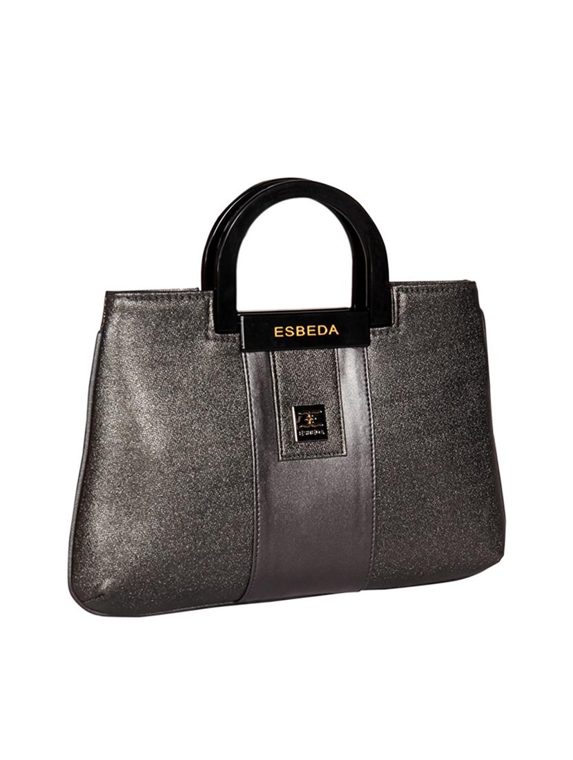 grey leatherette (pu) handbag - 16131538 - Standard Image - 3