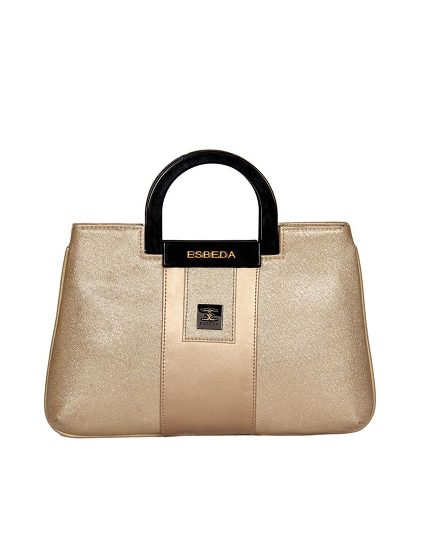 brown leatherette (pu) regular handbag - 16131540 -  Zoom Image - 0