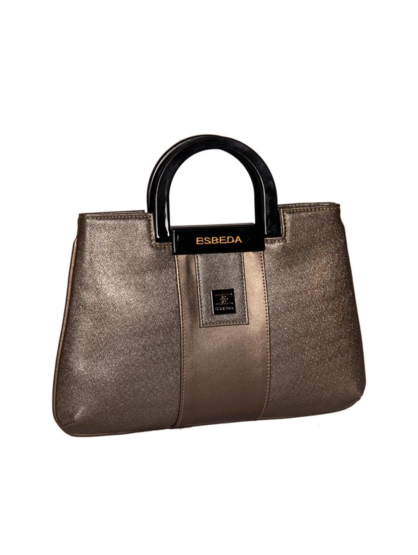 brown leatherette (pu) regular handbag - 16131542 - Standard Image - 3
