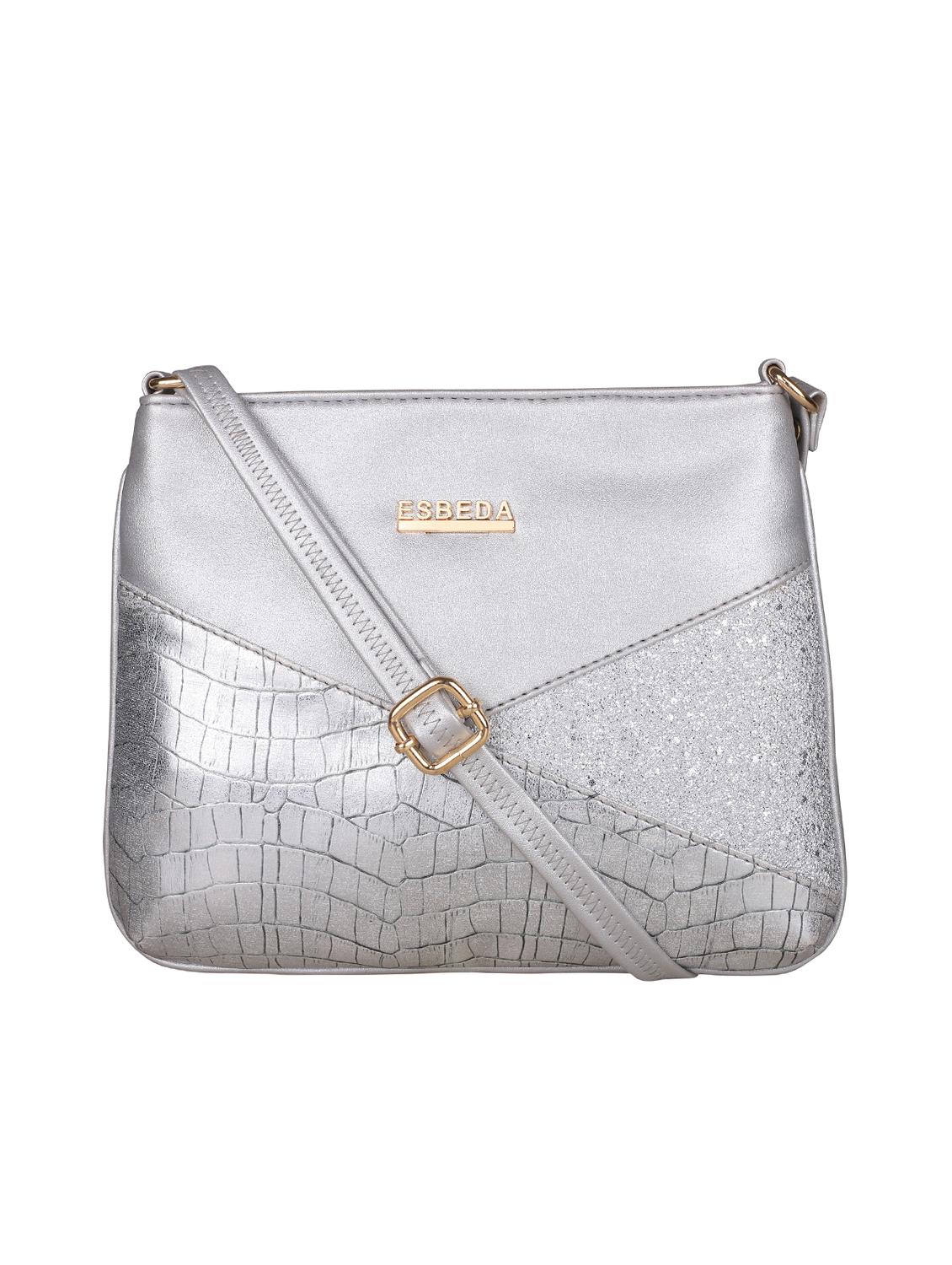 silver leatherette (pu) sling bag - 16131561 - Zoom Image - 0