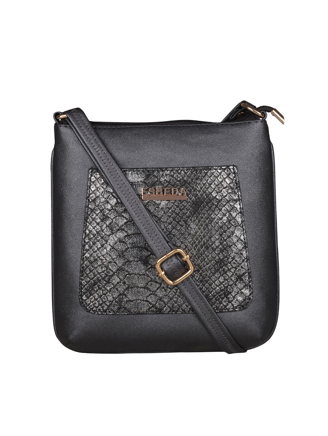black leatherette (pu) regular sling bag - 16131582 - Zoom Image - 0