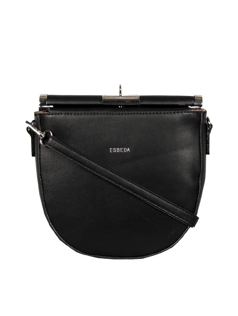 black leatherette (pu) sling bag - 16131597 - Zoom Image - 0